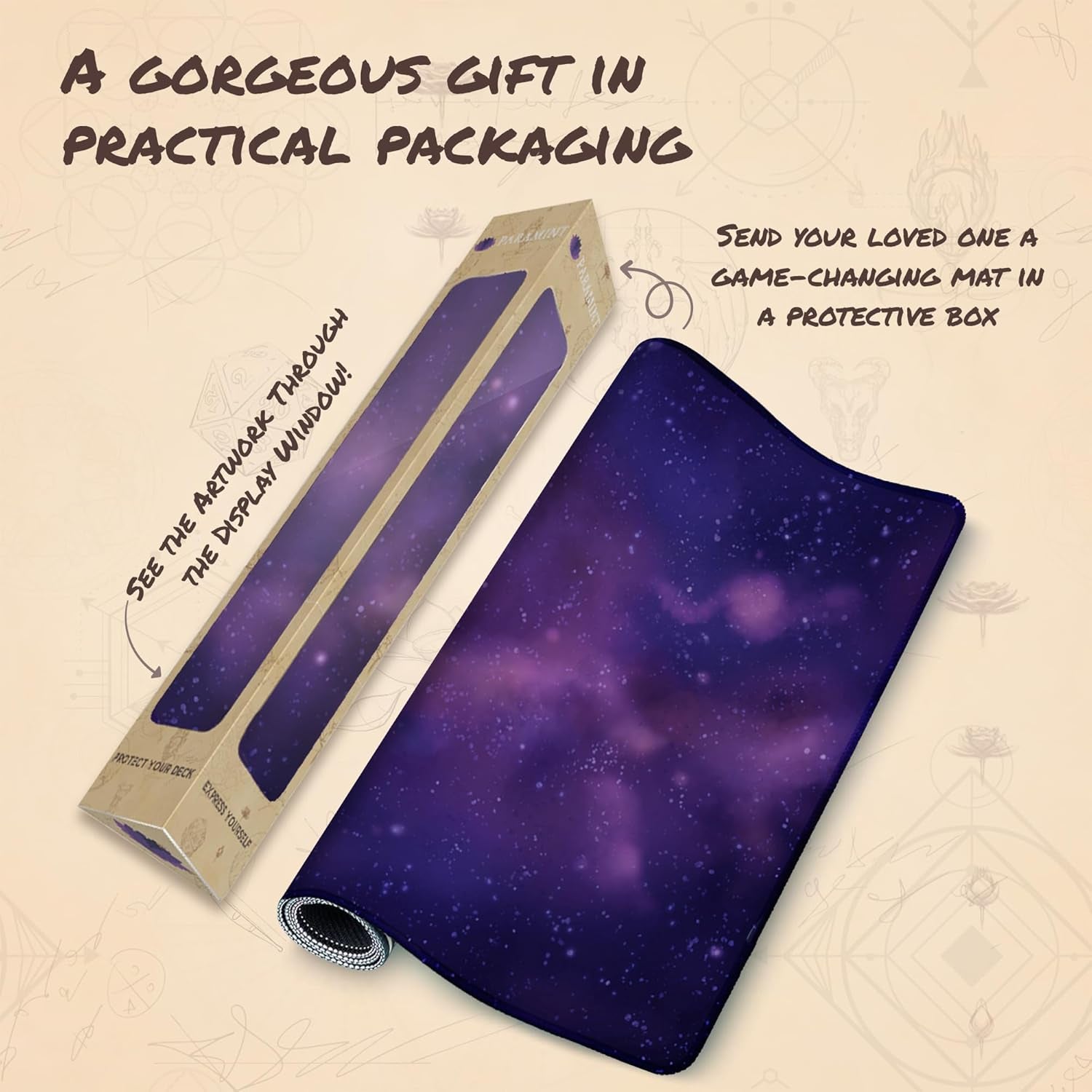 Cosmic Black (Stitched) - MTG Playmat - Compatible with Magic the Gathering Playmat - Play MTG, Yugioh, TCG - Original Play Mat Art Designs & Accessories