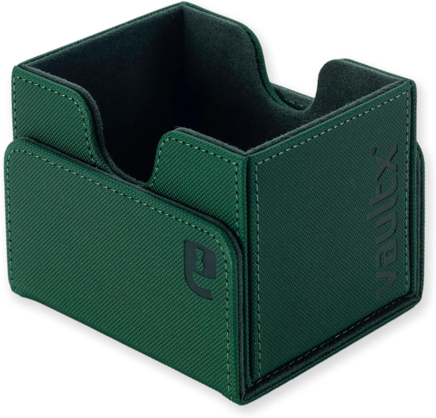 Trading Card Sideloading Deck Box, 100+ Sleeved Cards, Premium Exo-Tec Material, Card Holder Storage Box, Detachable Magnetic Lid, for MTG Commander Game, TCG (Green)