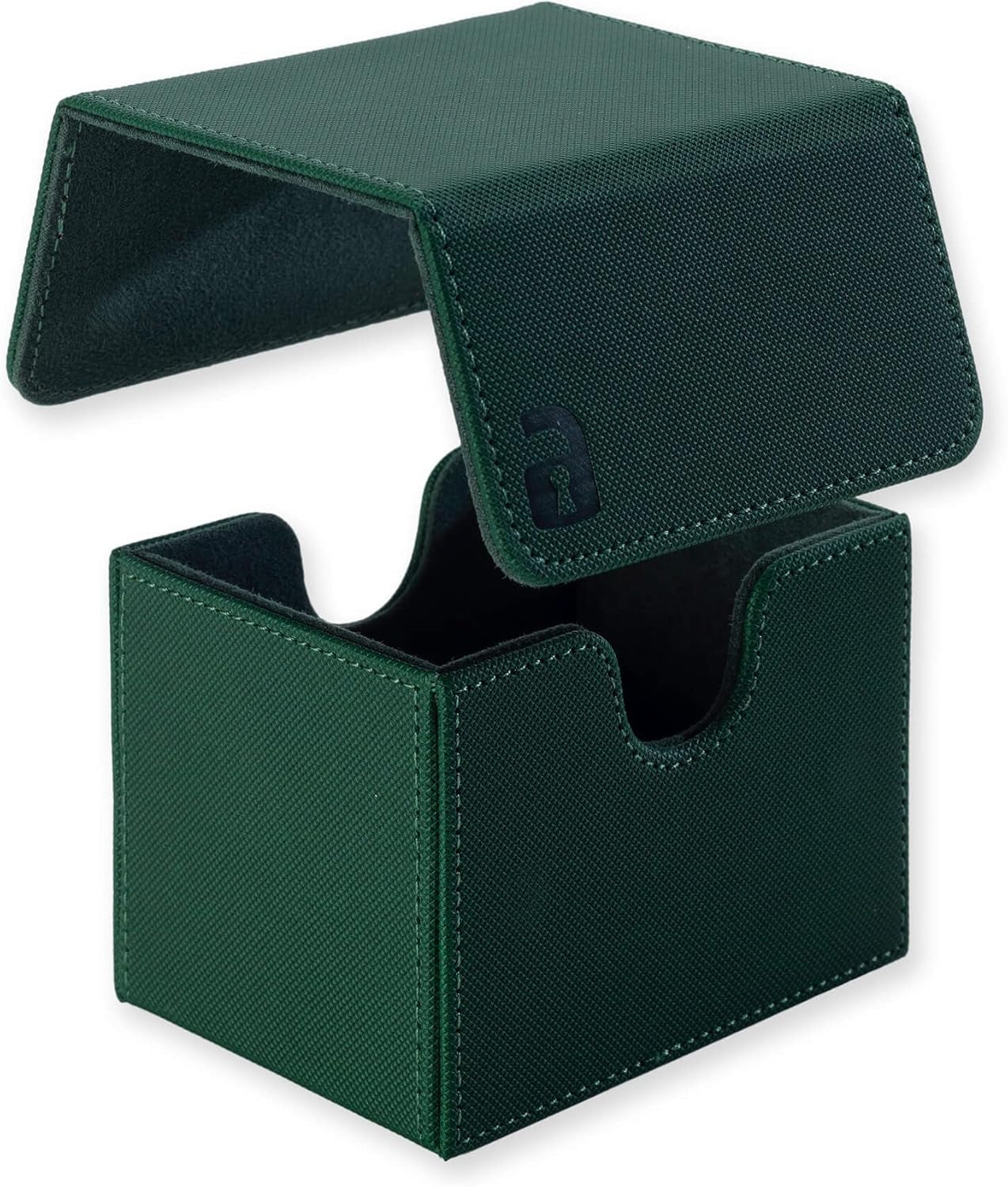 Trading Card Sideloading Deck Box, 100+ Sleeved Cards, Premium Exo-Tec Material, Card Holder Storage Box, Detachable Magnetic Lid, for MTG Commander Game, TCG (Green)