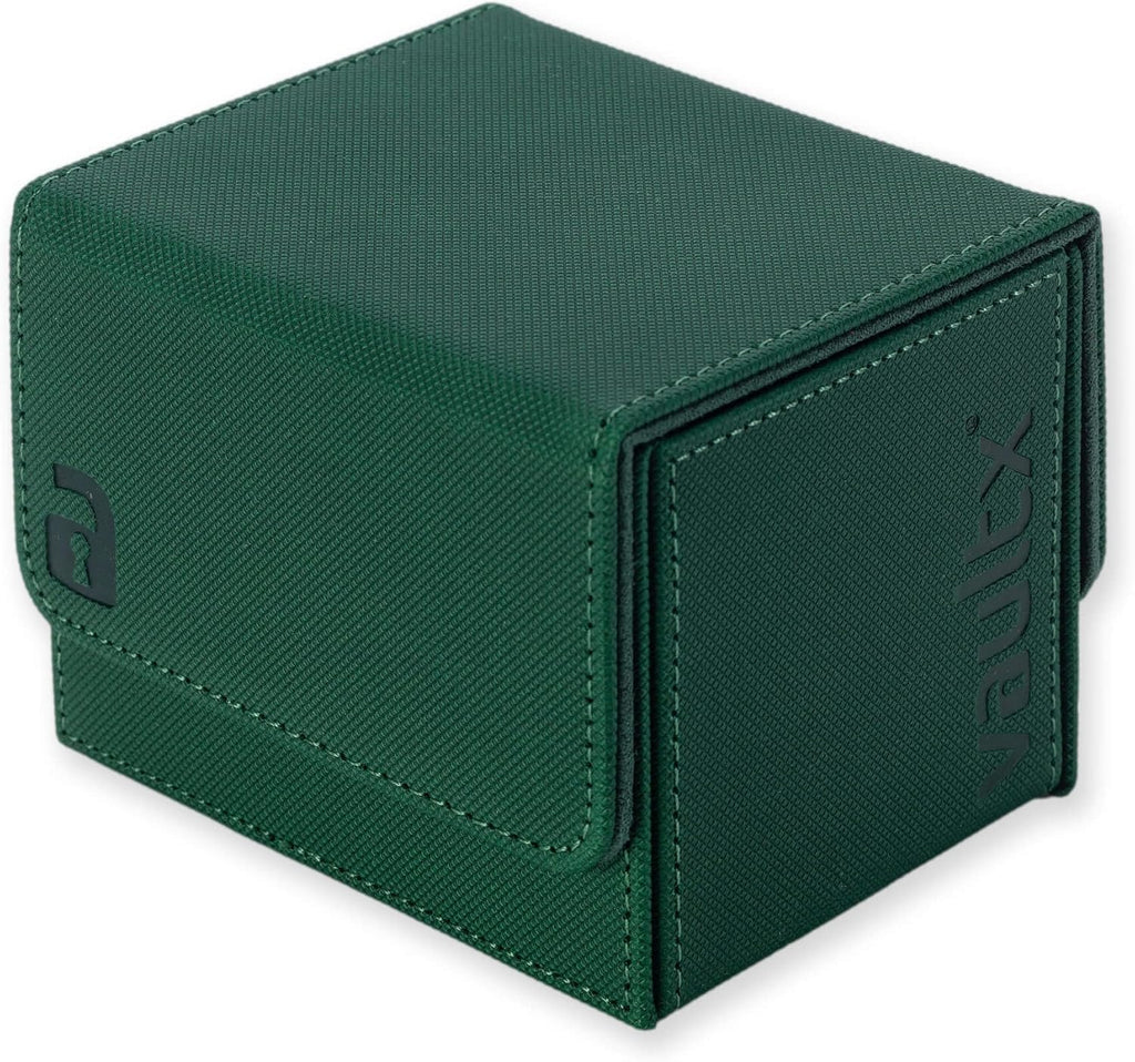 Trading Card Sideloading Deck Box, 100+ Sleeved Cards, Premium Exo-Tec Material, Card Holder Storage Box, Detachable Magnetic Lid, for MTG Commander Game, TCG (Green)